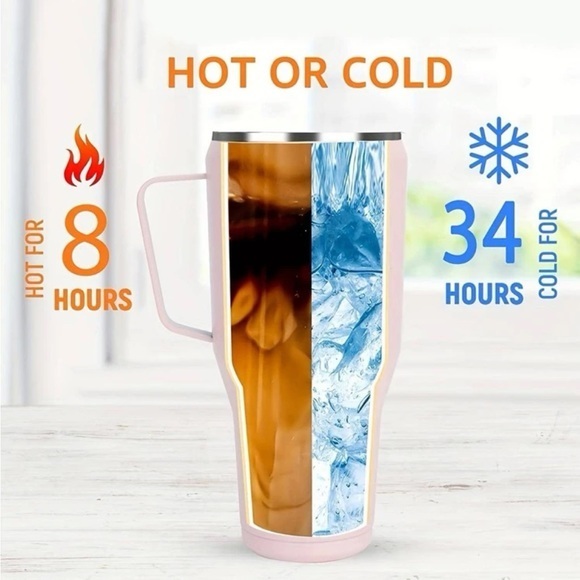 New never used insulated BLACK tall similar to Stanley cup with handle - Picture 4 of 4